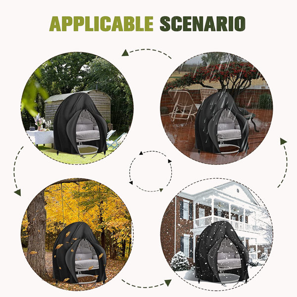 Dakota Fields 2 Person Egg Chair Cover, Patio Hanging Chair Covers